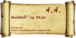 Andaházy Atos névjegykártya